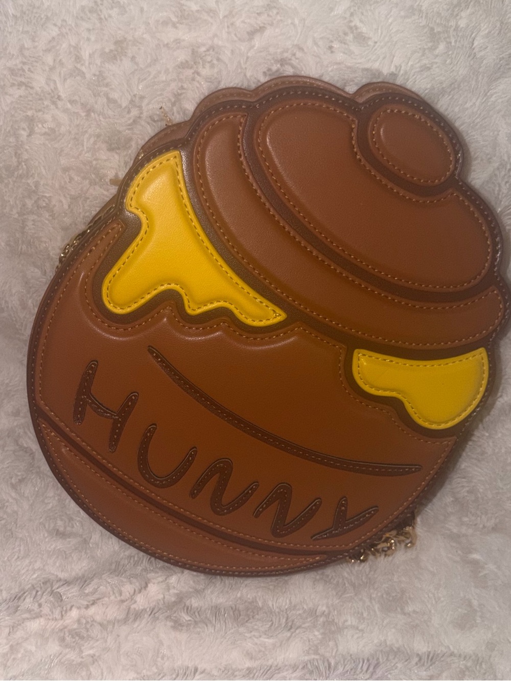 Honey Pot Brown and Yellow Leather Crossbody Bag
